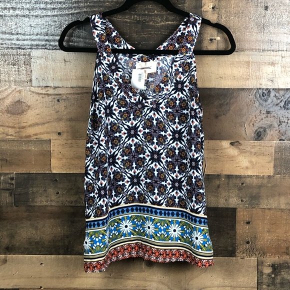 Skies Are Blue Top Sleeveless Floral Print Size Medium - Picture 6 of 8
